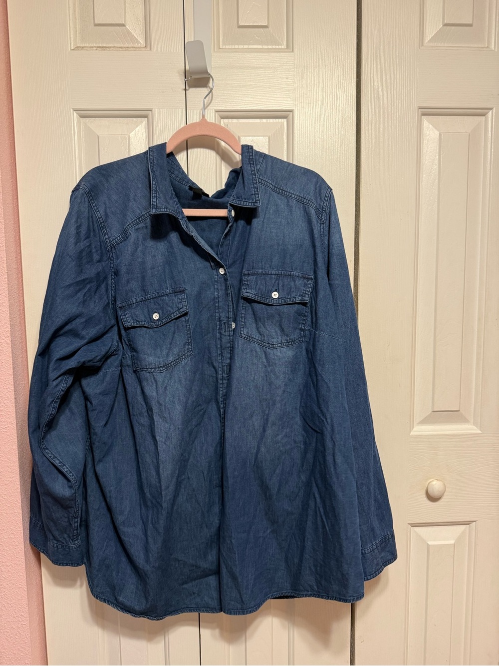 torrid Blue Denim Button-Front Shirt Jacket